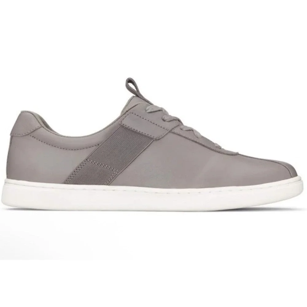 Vionic Casual Lono Sneaker Mens US 7 EU 40‎ Gray Leather Arch Support New